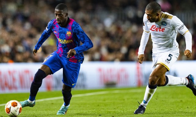 Ousmane Dembélé, durante un partido del FC Barcelona