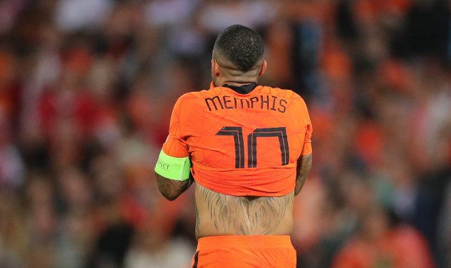 Memphis Depay, durante un partido con la Oranje