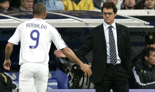 Capello con Ronaldo en el Real Madrid
