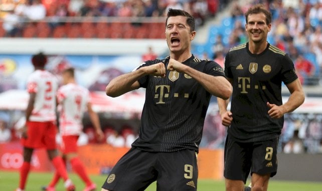 Robert Lewandowski festeja un gol con el Bayern Múnich