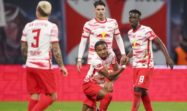 El RB Leipzig festeja uno de sus goles