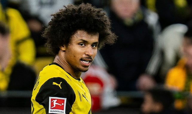 Karim Adeyemi con el Borussia Dortmund.