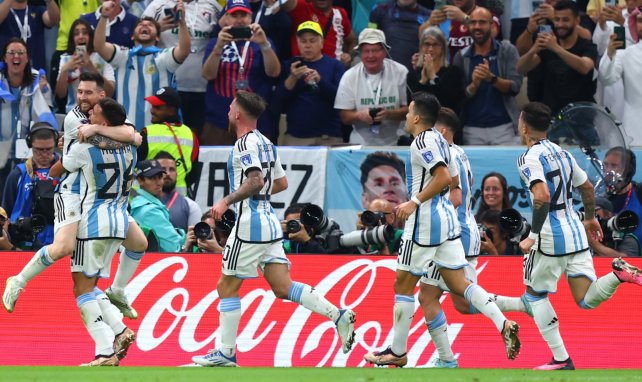 La selección de Argentina celebra ante Países Bajos