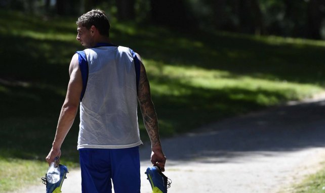 Emiliano Sala en un entrenamiento con el Nantes
