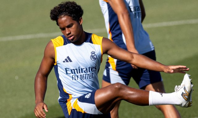 Endrick entrenando con el Real Madrid