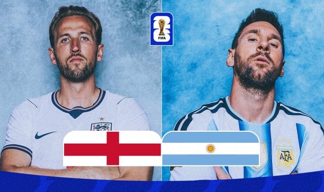 Los onces de Inglaterra y Argentina