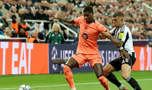 Marcus Rashford ante el Newcastle United.