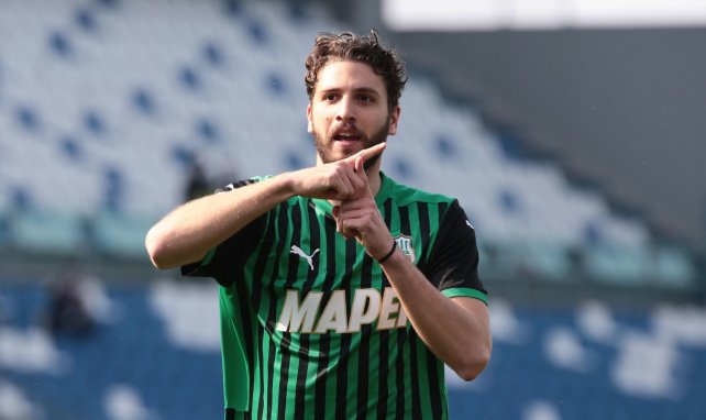 Manuel Locatelli celebra un gol con el Sassuolo
