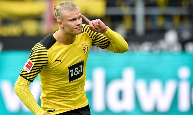 Erling Haaland, durante un partido con el Borussia Dortmund