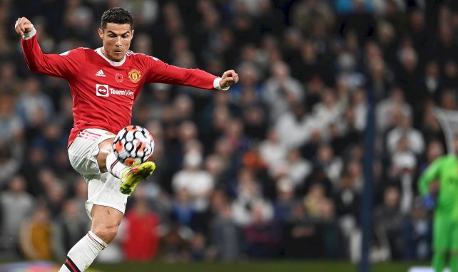 Cristiano Ronaldo en acción con el Manchester United