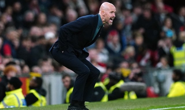 Erik ten Hag, durante un partido del Manchester United