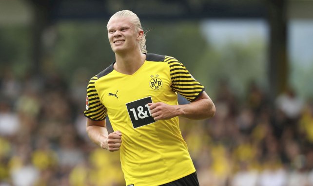 Erling Haaland, durante un partido con el Borussia Dortmund