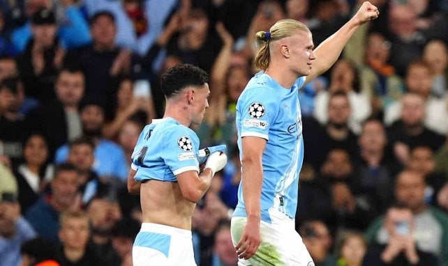 Erling Haaland celebra un gol