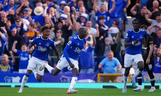 Jugadores del Everton celebrando un gol