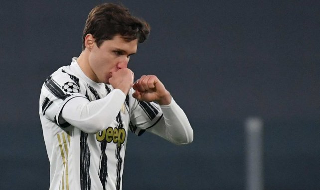 Federico Chiesa celebra un gol con la Juventus