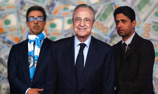 Mansour bin Zayed bin Sultan Al Nahyan, Florentino Pérez y Nasser Al-Khelaïfi