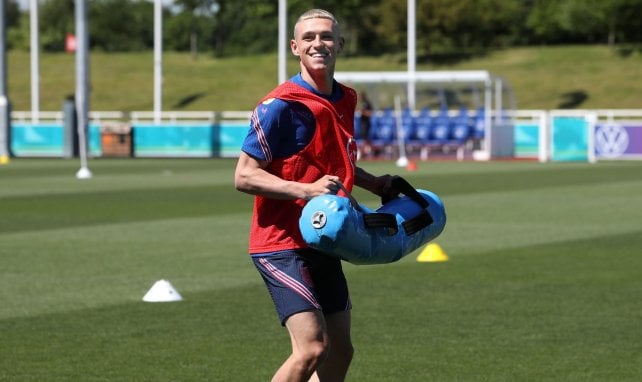 Phil Foden en un entrenamiento
