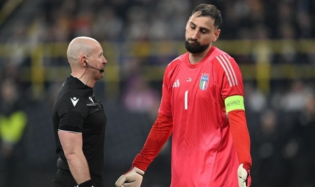 Gianluigi Donnarumma con la selección de Italia.