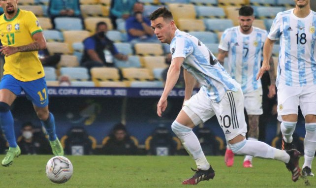 Giovani Lo Celso, durante un partido con la Selección de Argentina