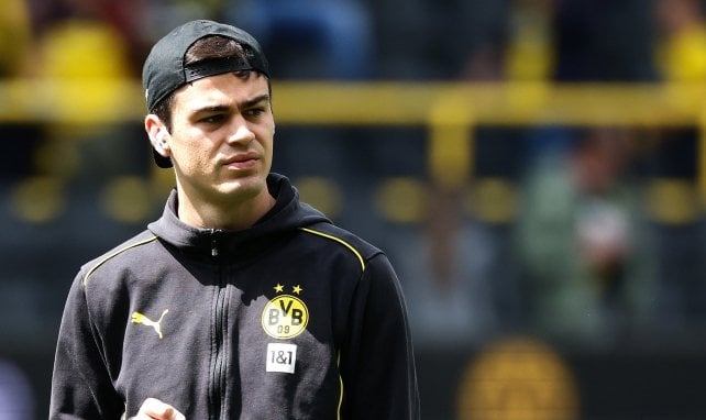 Giovanni Reyna con el Borussia Dortmund.