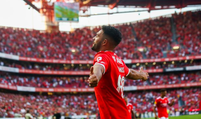 Gonçalo Ramos celebra un gol con el Benfica