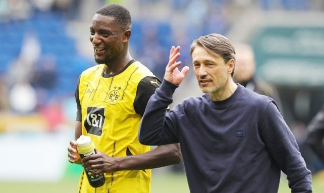 Niko Kovac y Serhou Guirassy con el BVB