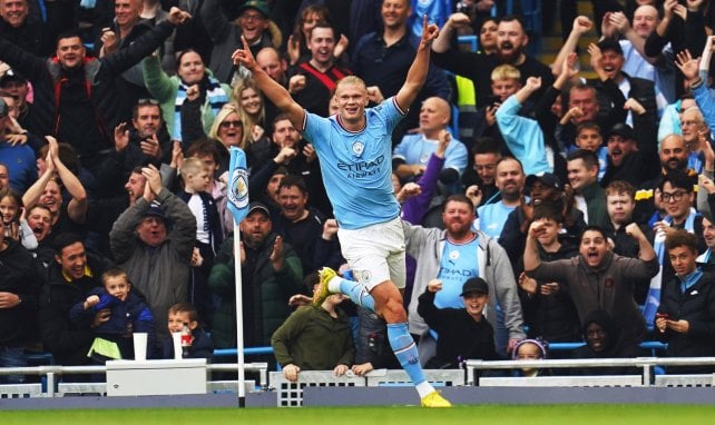 Erling Haaland celebrando un gol