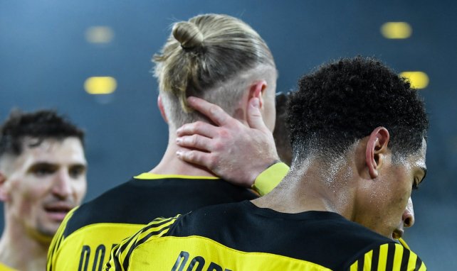 Jude Bellingham y Erling Haaland con el Borussia Dortmund