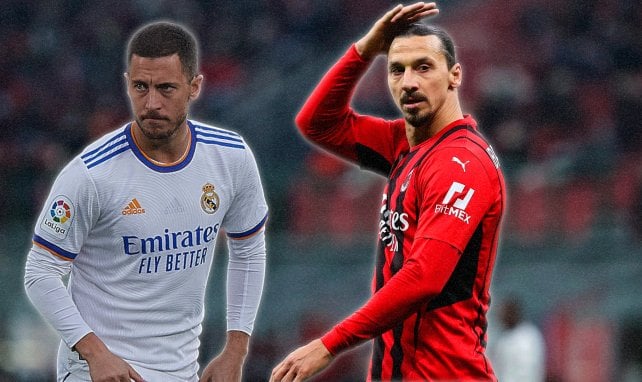 Eden Hazard y Zlatan Ibrahimovic
