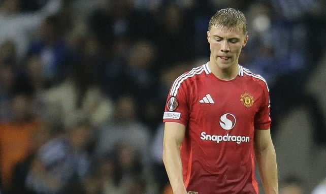 Rasmus Höjlund con el Manchester United