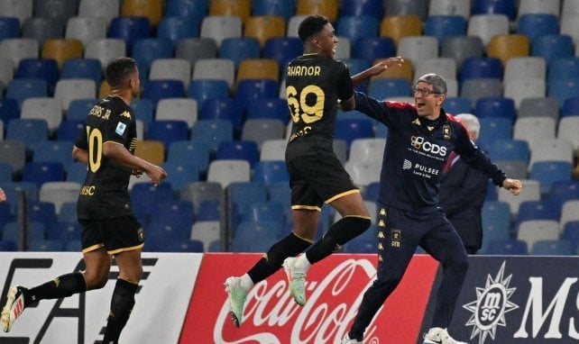 Honest Ahanor celebra un gol.