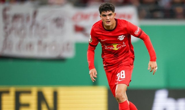 Hugo Novoa con el RB Leipzig