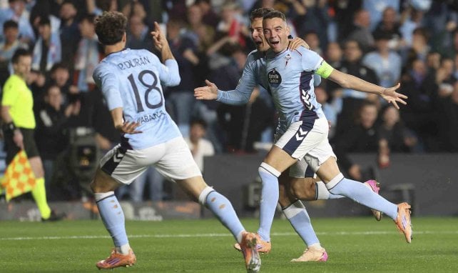 Iago Aspas celebra un gol