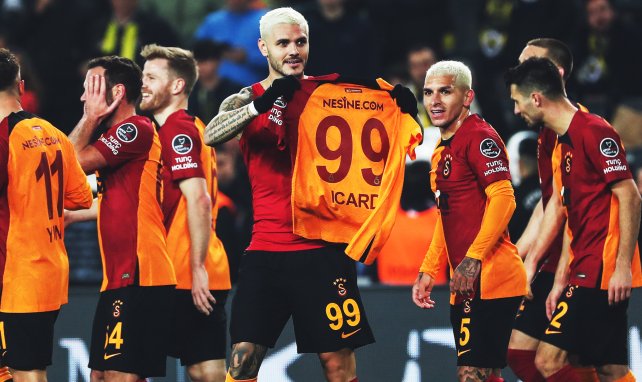 Mauro Icardi celebra con el Galatasaray