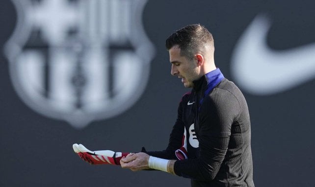 Iñaki Peña, en un entrenamiento