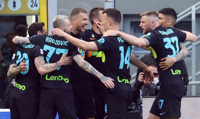 Los jugadores del Inter de Milán celebrando un gol