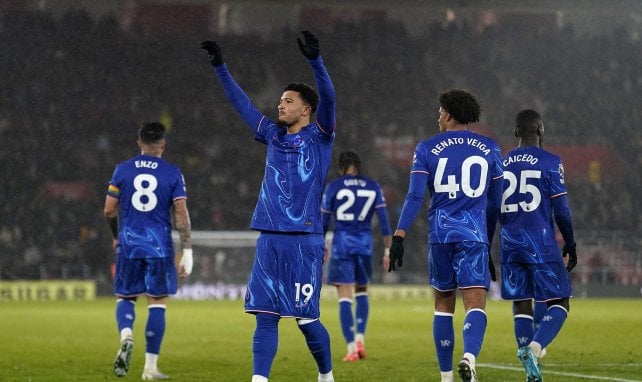 Los jugadores del Chelsea celebran un gol.