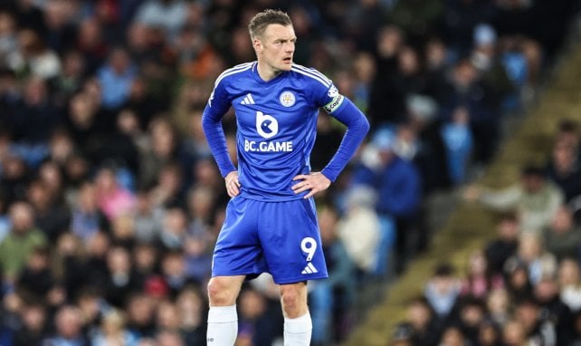 Jamie Vardy con el Leicester City
