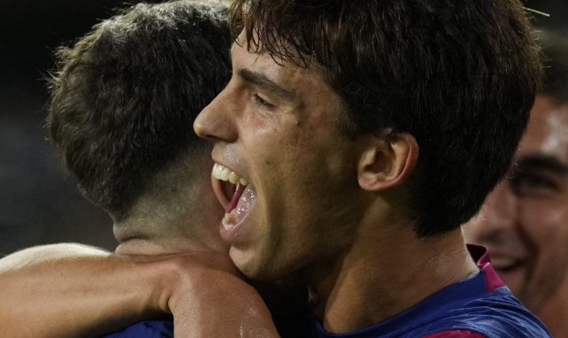 Joao Félix celebra un gol con el FC Barcelona