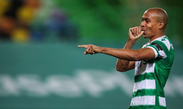 Joao Mário celebra un gol con el Sporting de Portugal