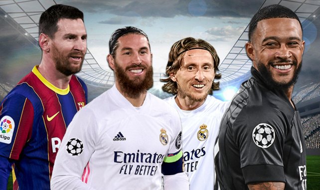 Messi, Ramos, Modric y Depay quedan libres en verano