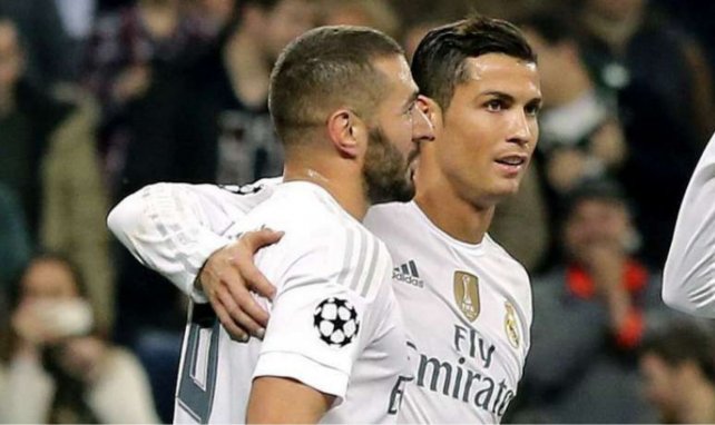 Cristiano Ronaldo con Karim Benzema