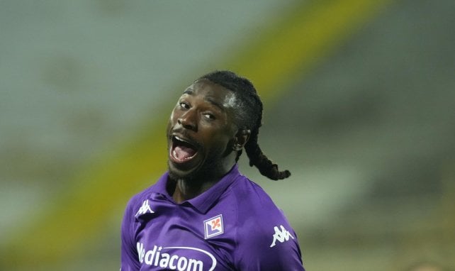 Moise Kean con la Fiorentina