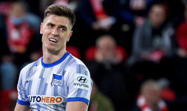 Krzysztof Piatek, durante un partido con el Hertha