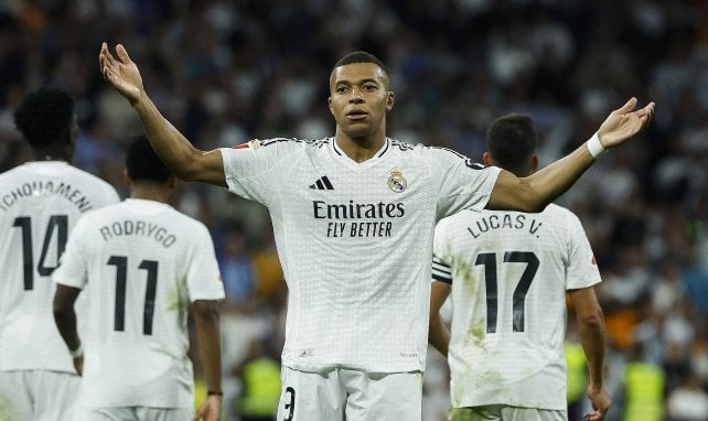 Kylian Mbappé con el Real Madrid