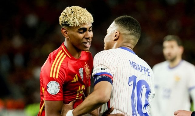 Lamine Yamal y Kylian Mbappé