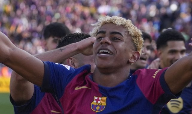 Lamine Yamal con el FC Barcelona.