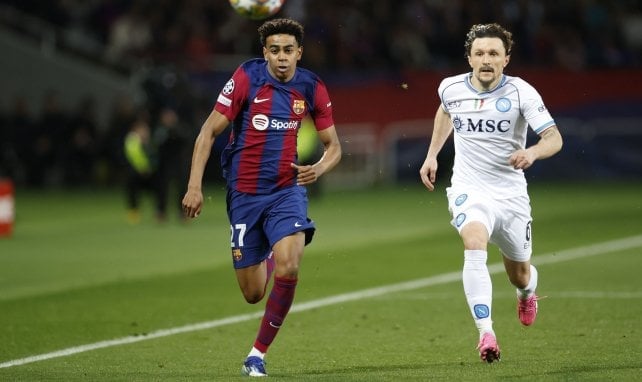 Mario Rui tras Lamine Yamal