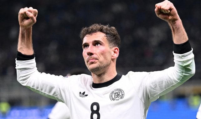 Leon Goretzka celebra con Alemania.