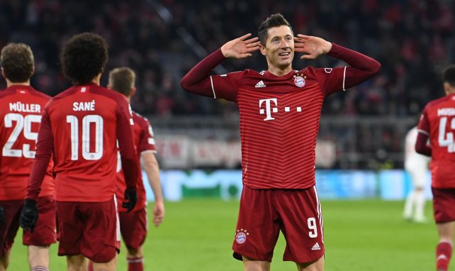 La alegría de Robert Lewandowski con el Bayern Múnich